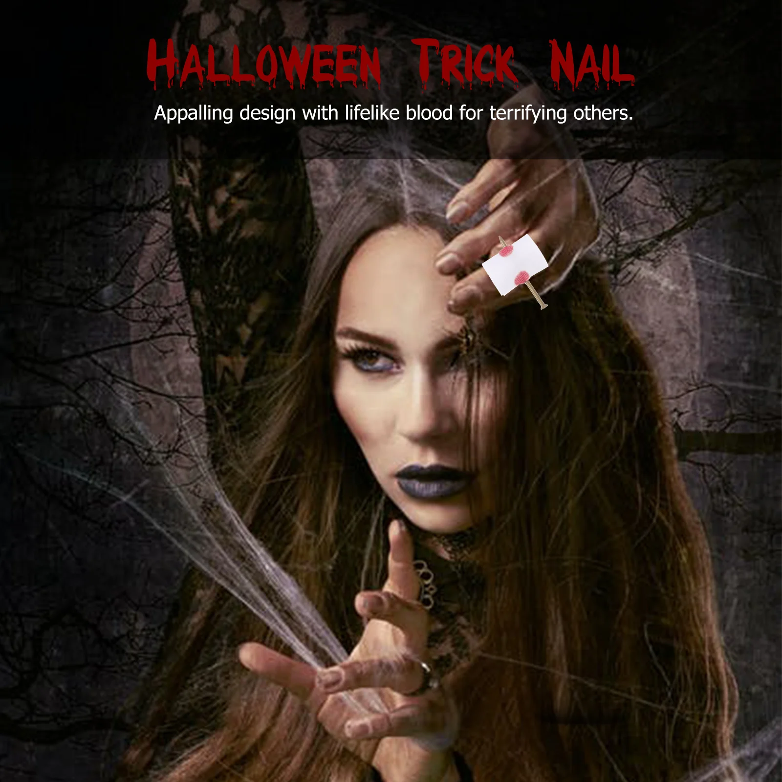 Инструмент для розыгрыша на Хэллоуин креативный реквизит ногтей через палец