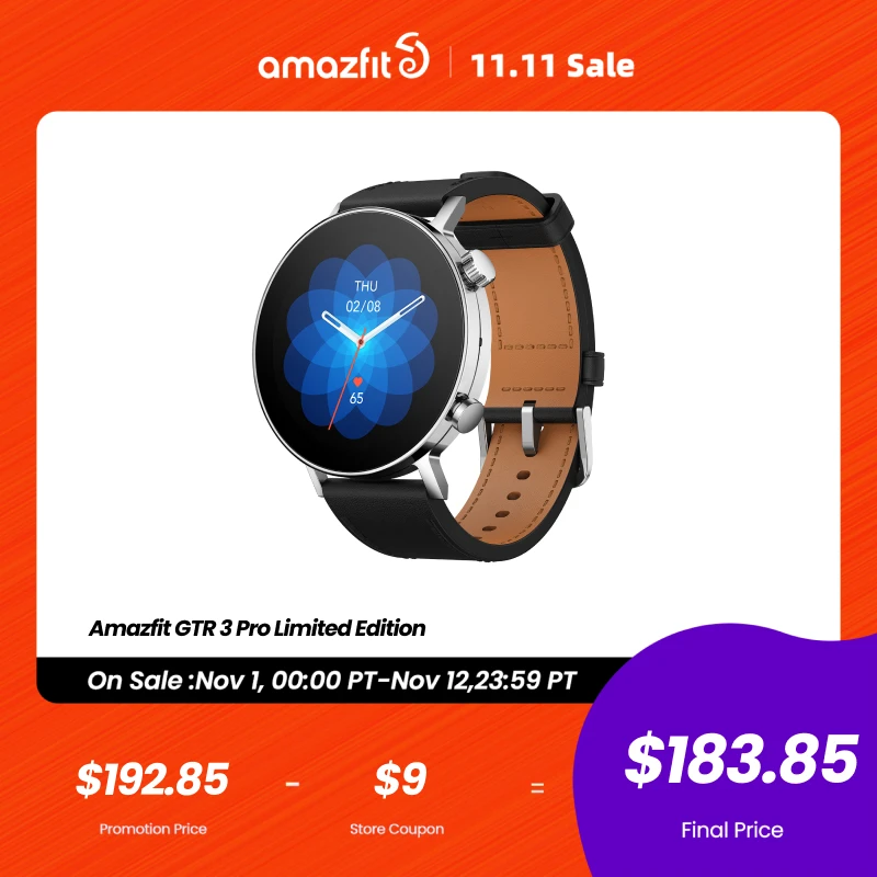  [Limited Edition] New Amazfit GTR 3 Pro Smartwatch Built To Inspire 24H Easy Health Management Smart Watch For Andriod 