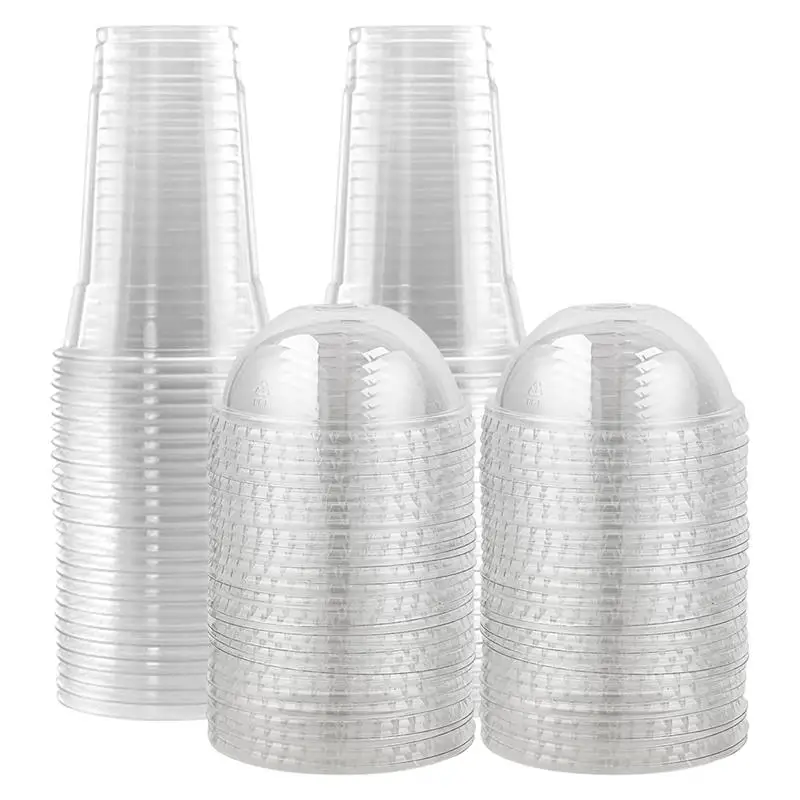 

Smoothie Beverage Disposable Lids Cups Plastic Drink 460/600ml 40/50pcs Transparent Tea Juice Milk Cold Takeaway With Cups For