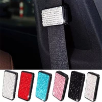 universal car rhinestone seat belt clip adjustable seat belts auto interior decoration replacement parts vehicle accessories