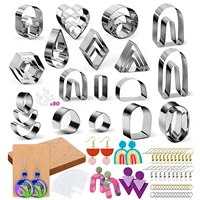 polymer clay cutter earring jewelry making tool stainless steel more shaped cutting mold diy pottery ceramic craft supplie tools