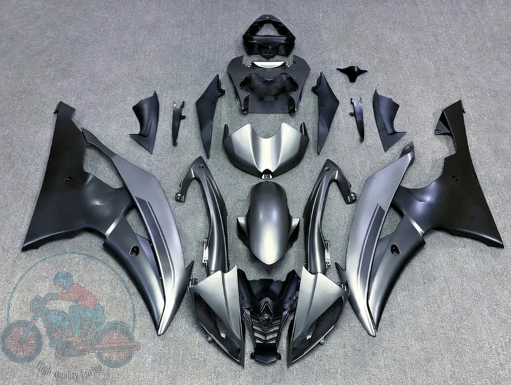 Фото Высококачественный комплект обтекателей для YAMAHA R6 2008-2016 годов выпуска, черно-серый, на заказ №2