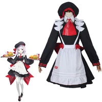genshin impact noelle cosplay costume lolita dress wig girl jk uniform with hat outfit game cosplay maid costume for women