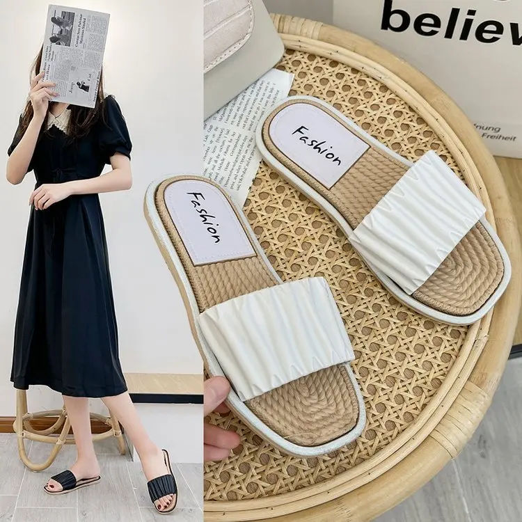 

New Fashion Slippers Casual Beach Flip Flops Indoor and Outdoor Color Matching Women's Sandals Summer Women's Slippers