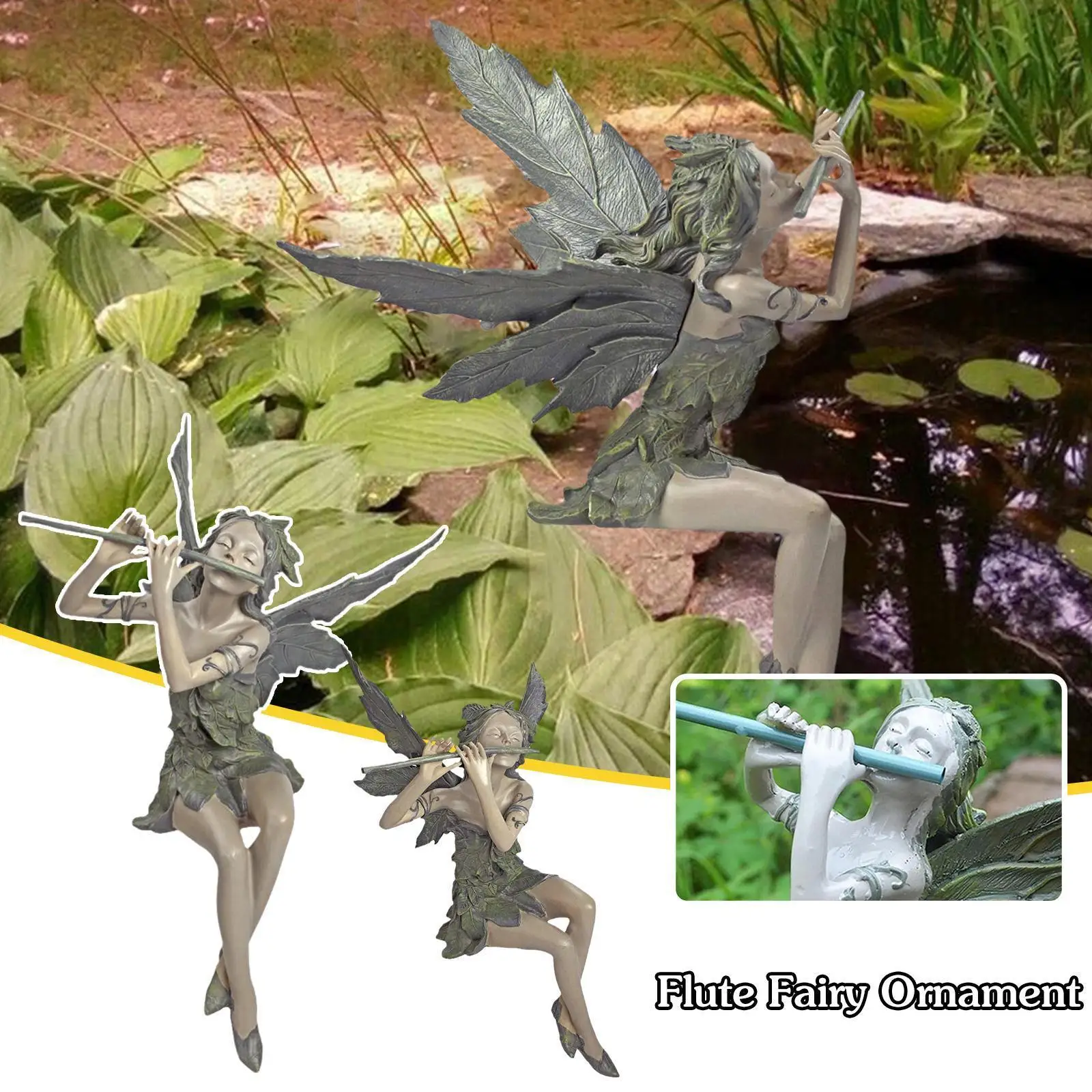 

Сказочный орнамент, садовая скульптура, ландшафтный двор, искусство, Сказочная игра, канавка, декор для сада, дизайн, горшок для растений, го...