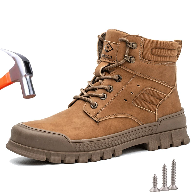 

Рабочие защитные ботинки, мужские неразрушаемые рабочие ботинки, мужские зимние ботинки, защитная обувь, новые противоударные ботинки со стальным носком