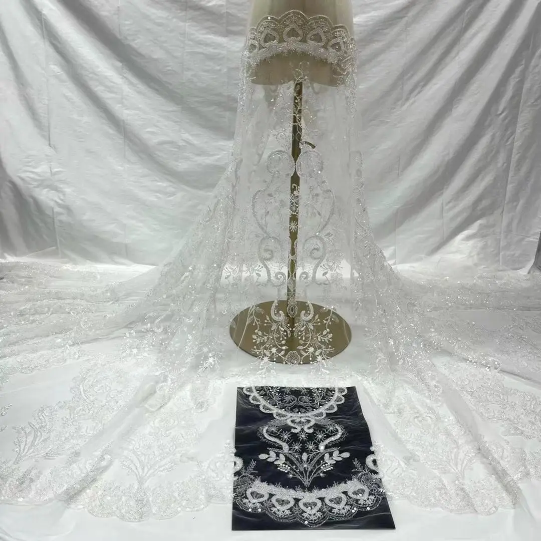 Розовая нигерийская сетчатая кружевная ткань 2022 французская для невесты