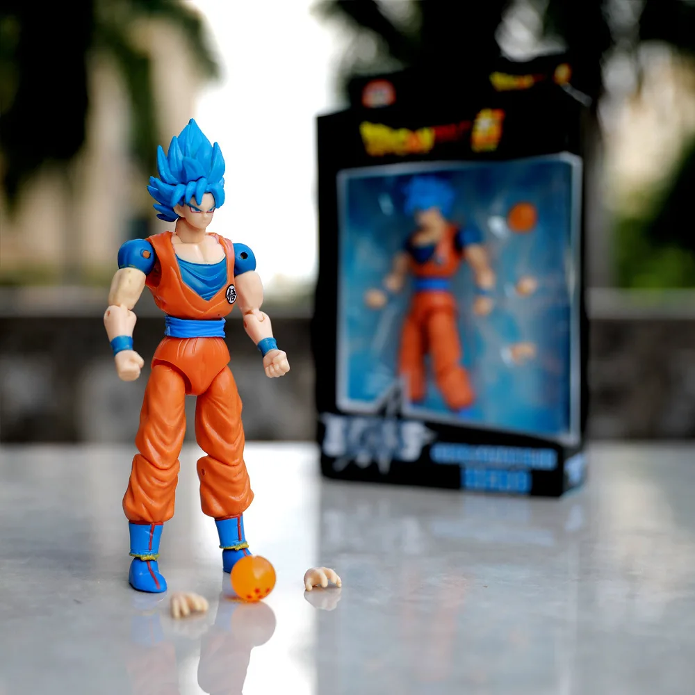 

Ainme Dragon Ball Blue Hair Goku PVC Action Figure Collection Statue Model Toy 17cm