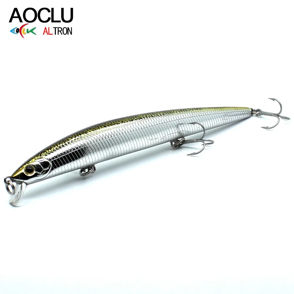 

AOCLU wobblers Jerkbait 5 Colors Long Casting 15cm 18.0g Hard Bait Minnow Crank Fishing lures Bass Fresh Salt water 6# VMC hooks