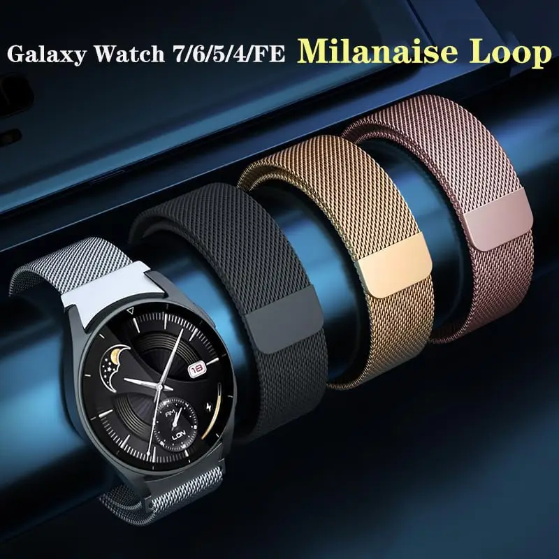 Фото Миланский браслет без зазоров для Samsung Galaxy Watch 7, 6, 5, 4 (44 мм, 40 мм) / 5 Pro, магнитный ремешок для Galaxy Watch 6, Watch 4 Classic (47 мм, 43 мм) №3