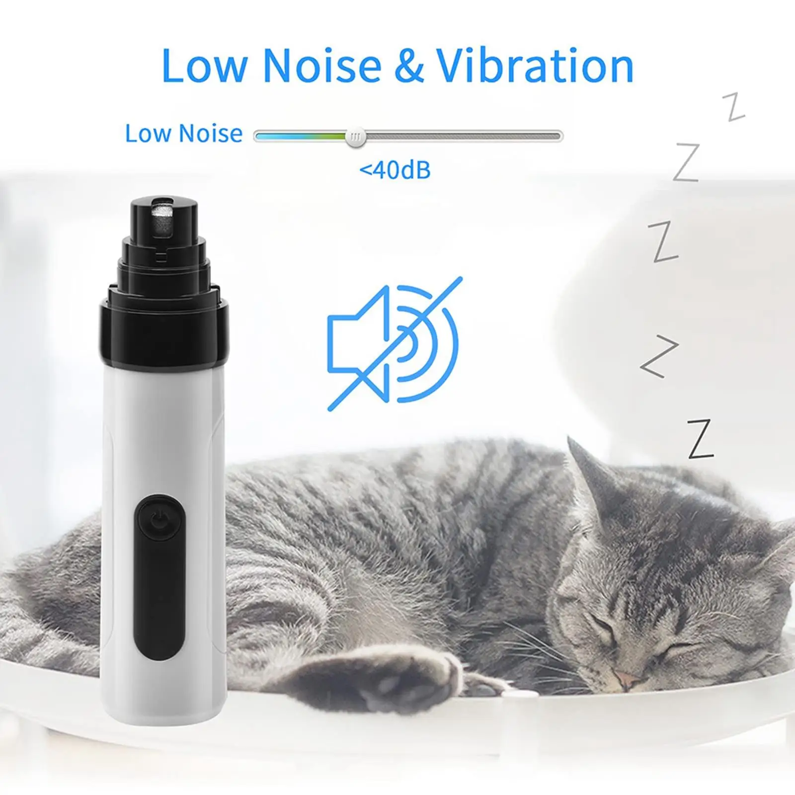 

Pet USB Charging 2 Nail Nail Electric Nail File Claw Care Smoothing Grooming