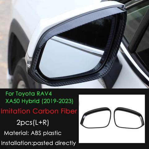 Для Toyota RAV4 XA50 Hybrid 2019 - 2023 RAV 4 XA50, гибридное Автомобильное зеркало заднего вида с защитой от дождя, накладки, аксессуары
