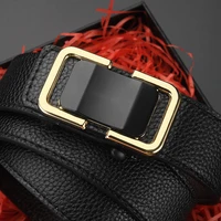 mens belt luxury brand fashion automatic buckle design black leather belt ins trend jeans high quality belt for men