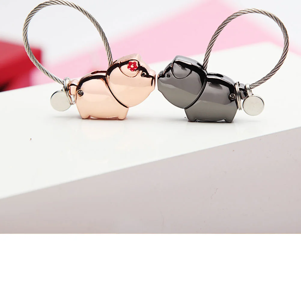 

2pcs Couples Keychains Creative Cartoon Key Holder Key Ring Key Decoration for Friends Men
