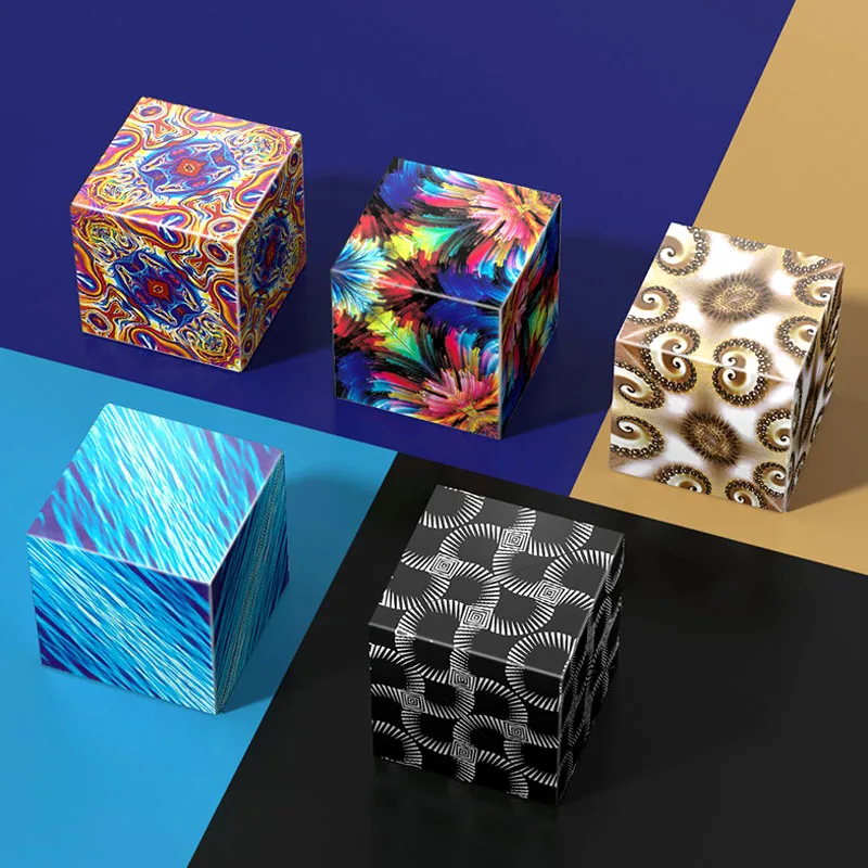 

3D Changeable Magnetic Magic Cube For Kids Puzzle Cube Antistress Toy Adults Cubo Fidget Toys Transforms Into Over 70 Shapes Hot