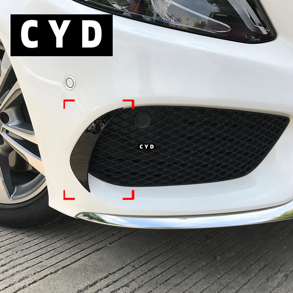 

For Mercedes Benz C Class W205 Sport C180 C200 C250 C300 C400 2015-2018 Car Accessories Body Front Bumper Lip Trim Cover Sticker