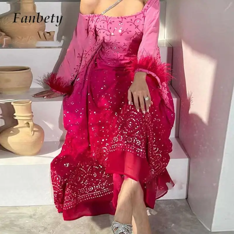 

Элегантное свободное платье с вырезом лодочкой, женское Модное Длинное Платье в стиле пэчворк с перьями и длинным рукавом, модное блестящее вечернее платье с принтом