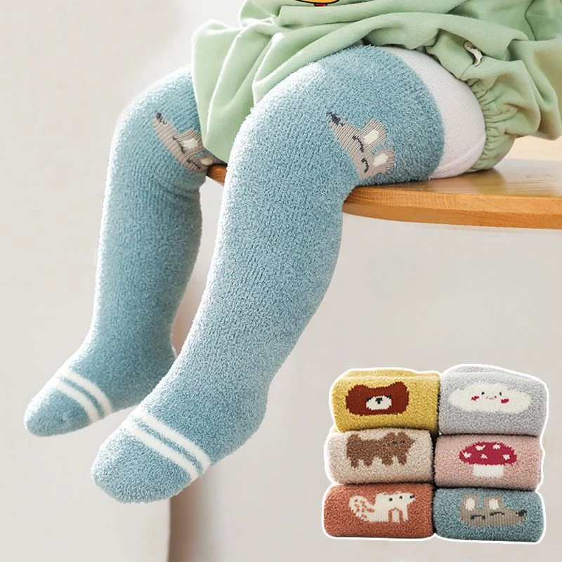 

Winter Thick Warm Plush Baby Socks Stockings Soft Knee High Socks for Newborn Infant Toddler Boys Girls Long Socks 0-1years Old