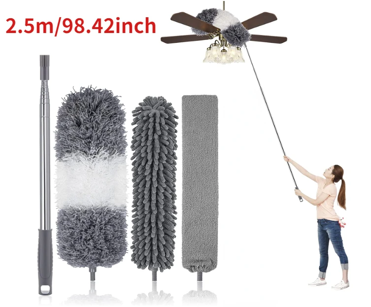 

Microfiber Duster Extendable Duster Cleaner Brush Telescopic Catcher Mites Gap Dust Removal Dusters Home Cleaning Tools 1.4/2.5M