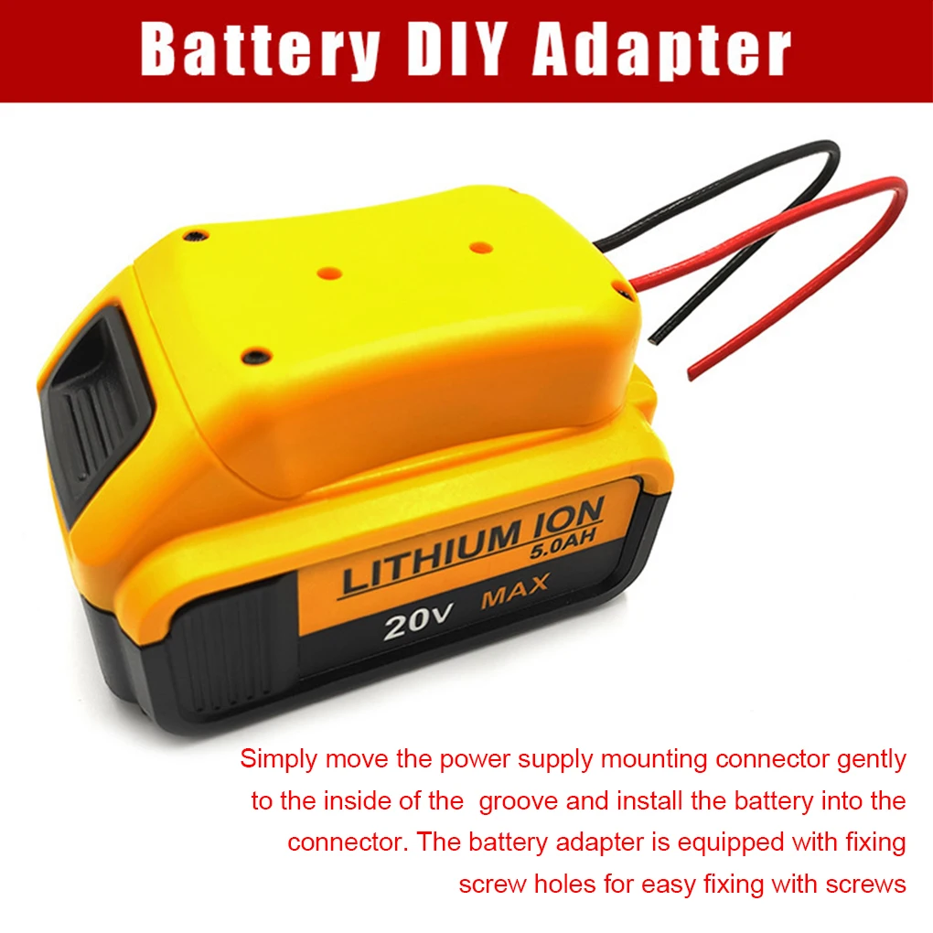 

Li-Battery Adapter 14 4 18V 20V Pre-drilled Power Tool Remote Controlled Toy Electric Bike Power Connector Holder Dock