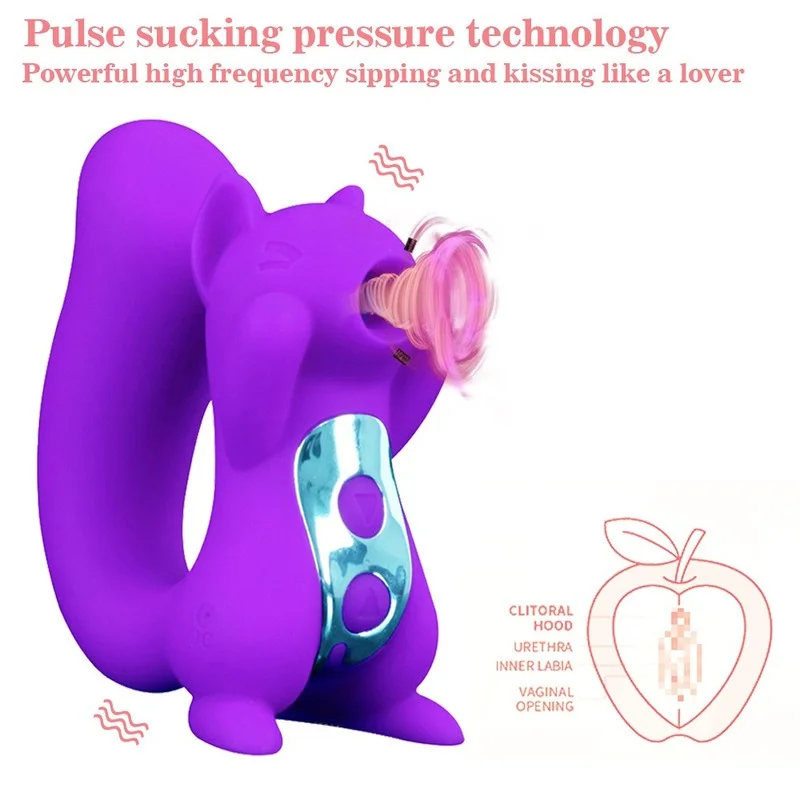 

Squirrel Shape Licking Clitoris Stimulator Vibrators Tongue Sucker Nipple Vagina Vibrator For Women Masturbator Sucking Sex Toys
