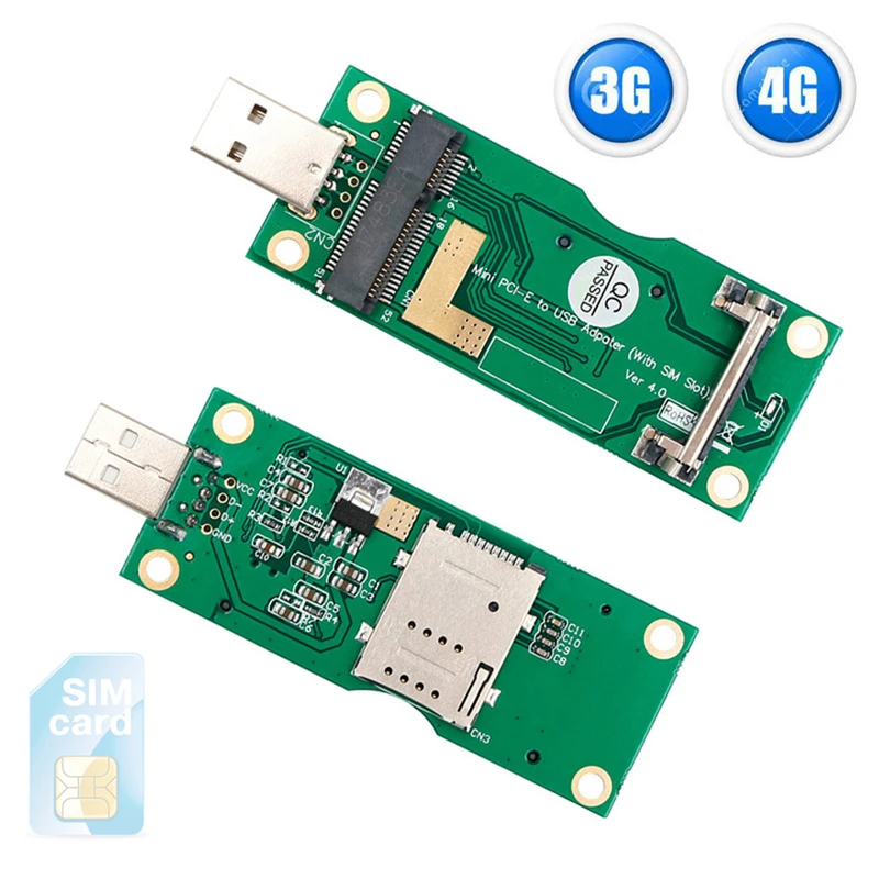 Mini PCI-E Wireless WWAN To USB 2.0 Adapter Card With SIM Card Slot For WWAN/LTE Module 3G/4G For HUAWEI EM730 For SAMSUNG ZTE
