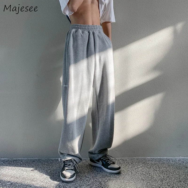 

Straight Pants Men Casual Baggy All-match Simply Teens High Street Hip Hop Ulzzang Handsome Stylish Ins Trousers Personality New