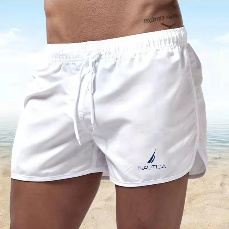 

Новинка 2023, пляжные брюки от бренда NAUTICA, мужские Модные Повседневные индивидуальные шорты, спортивные быстросохнущие дышащие спортивные м...