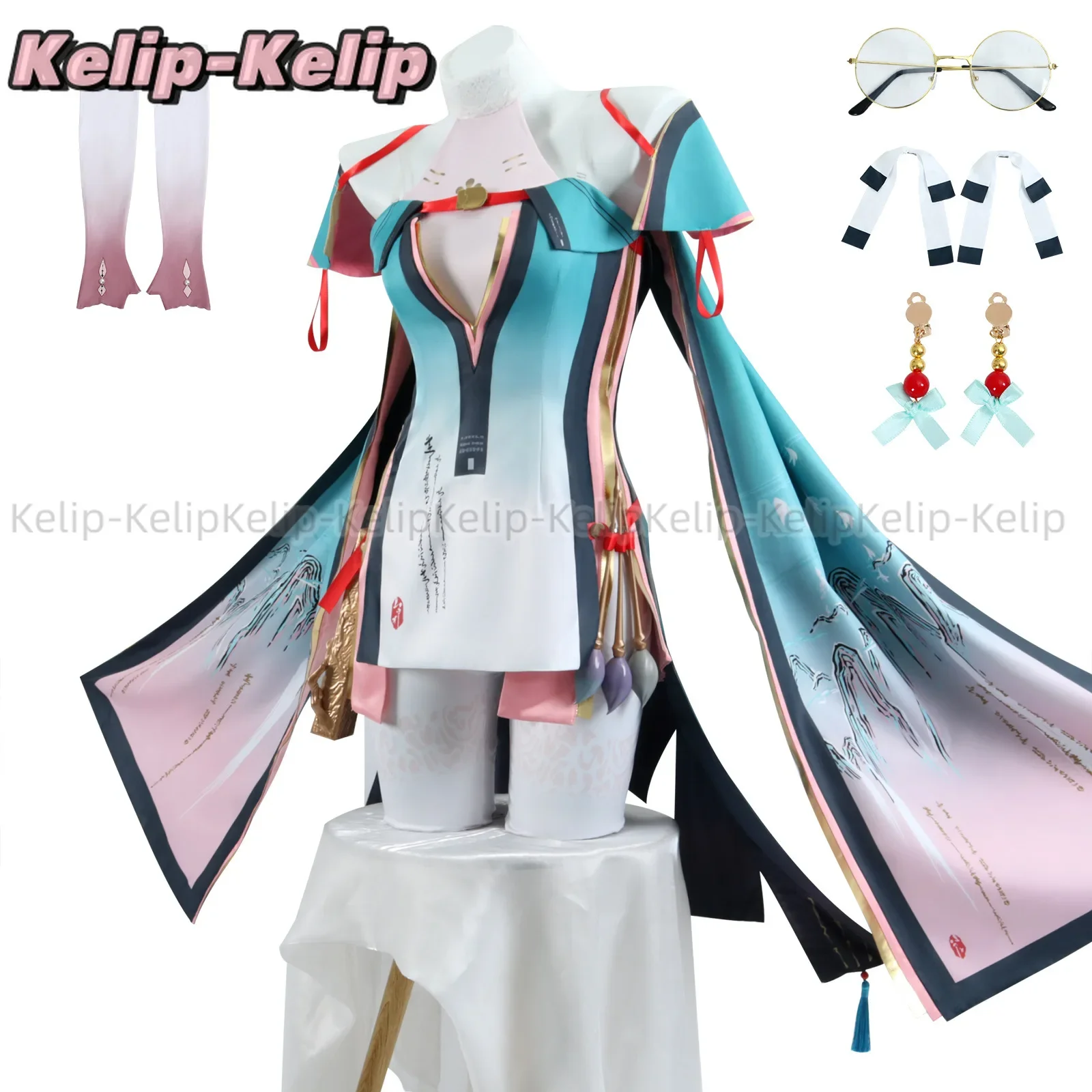 Индивидуальные Wuthering Waves Zhezhi Resonator женский костюм для косплея парик Cos Game аниме