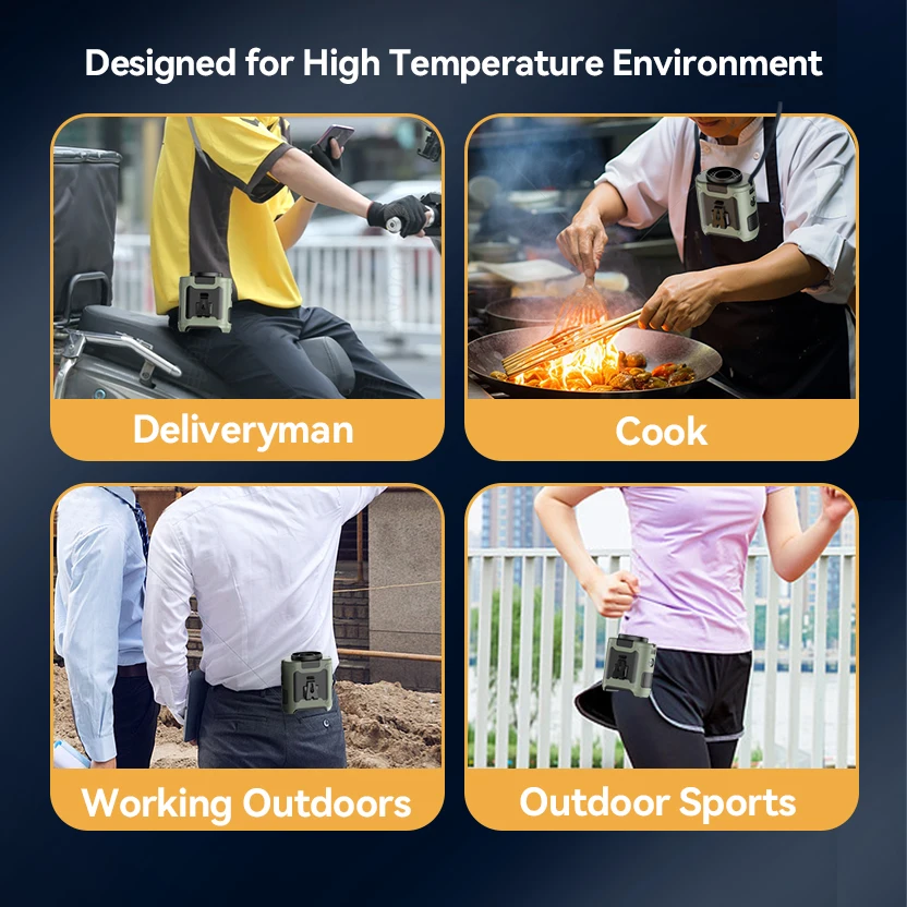 Портативный Шейный Вентилятор 10000 мАч Сильный Ветер Спорт На Открытом Воздухе