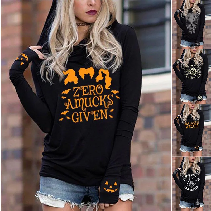 

2023 Рождественский свитер с длинными рукавами, женская футболка с капюшоном и принтом английских шрифтов