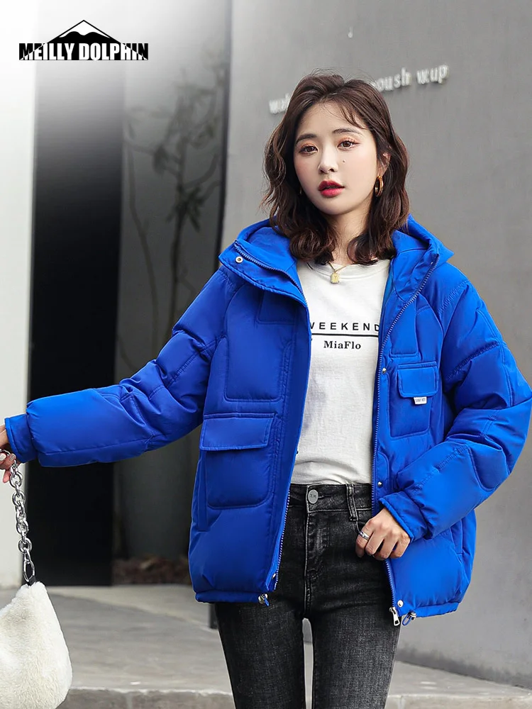2022 Winter Clothes Women Short Jacket Thick Hooded Cotton Padded Coats Female Loose Puffer Parkas Ladies Winter Coat