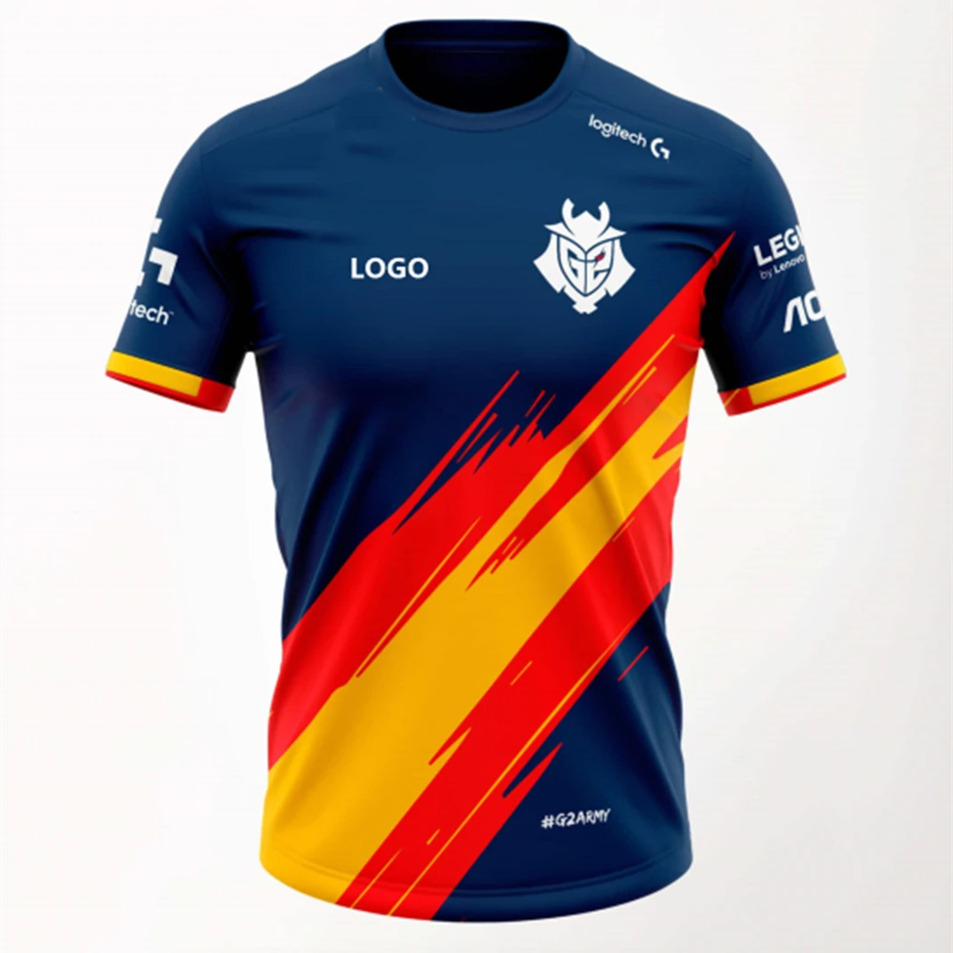 

2021 New G2 National Team Jersey G2 E-sports Supporter T-shirt League of Legends G2 E-sports Uniform Shirt G2 Spain Sleeve Style