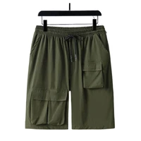 pocket tooling casual elastic shorts summer tide man 10xl 9xl plus size mens thin five point pants 11xl 12xl mens shorts