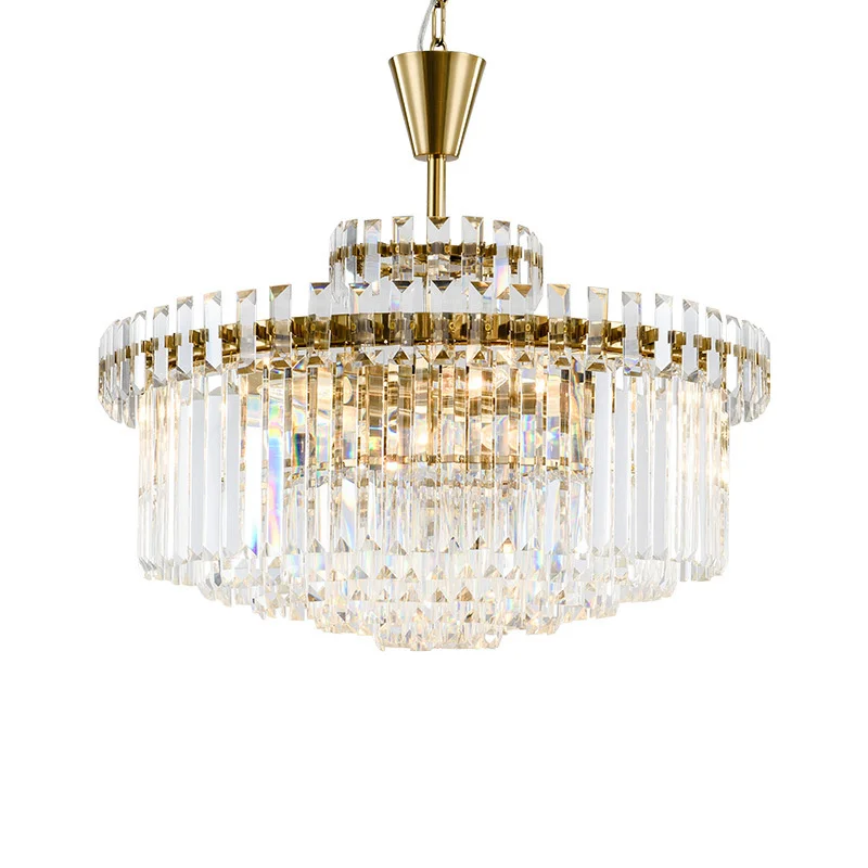 New Modern Luxury Large Chandelier Crystal Lamp LED Luminare AC110V 220V Gold Dining Room Living Room Home Lighting Fixture