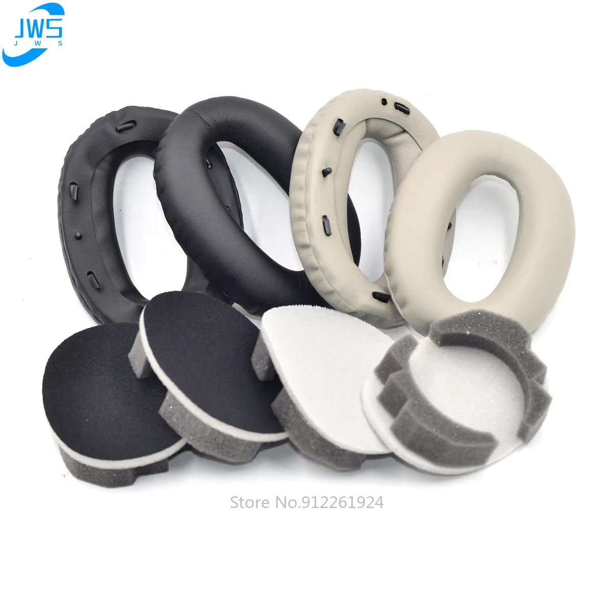 Almohadillas de repuesto para los oídos, funda de cojín compatible con Sony MDR-1000X, WH-1000XM3, WH-1000XM2, almohadillas de espuma viscoelástica para auriculares