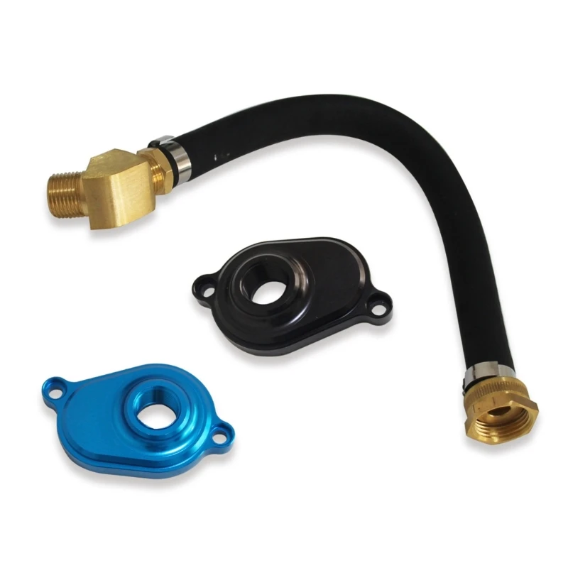 

6.0L Powerstroke Oil Cooler Flush Kit с алюминиевым анодиевым адаптером для детской модели 003-2007, автомобильные аксессуары