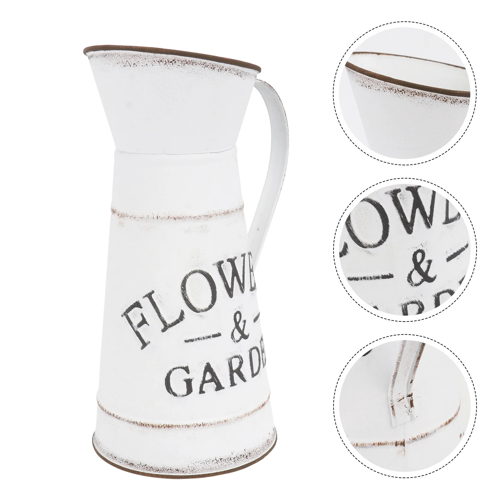 

Vase Flower Pitcher Metal Jug Rustic Can French Bucket Farmhouse Country Vintage Watering Vases Galvanized Decorative Planter