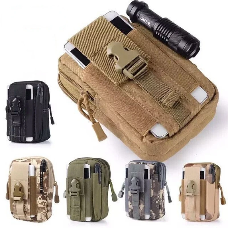 

Men Military Pack Belt Waist Bag Tactical Pouch Small Pocket Running Pouch Soft Back Travel Camping Bags Outdoor Accessories