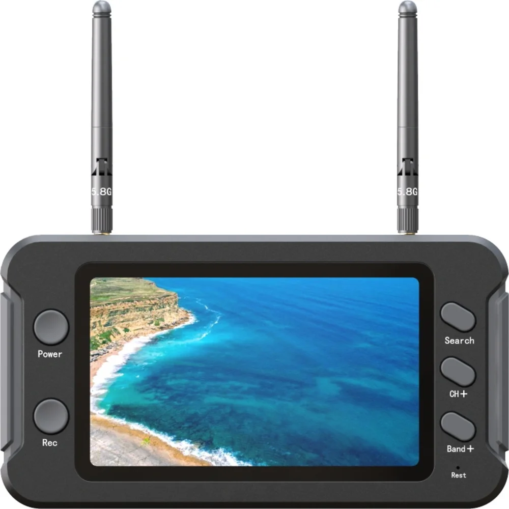 4,3-дюймовый 5,8-G FPV-монитор с DVR 40CH 800x480 IPS HD-экран 16:9 NTSCPAL Автоматический поиск видеозапись 1200 мАч для RC FPV Drone (art.: 3920cea07ee00) - 3920cea07ee00