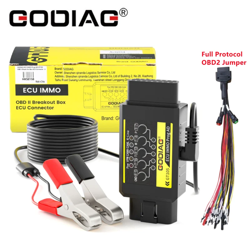 Адаптер GODIAG GT105 ECU IMMO с полным протоколом OBD2 Jumper для программирования |