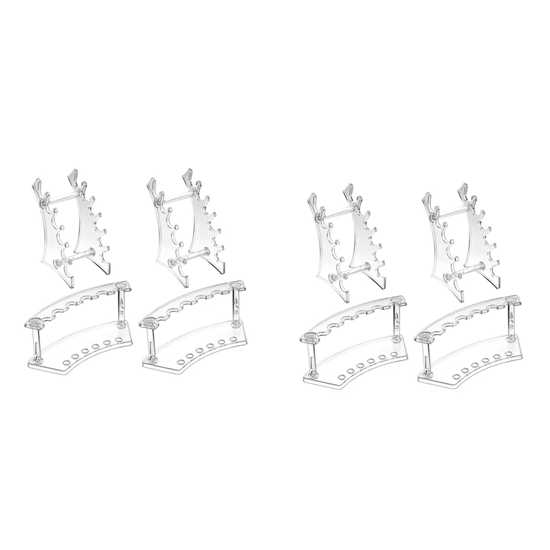 

8 Pieces Pen Holder Display Stand Pen Plastic Stands Clear Pen Rack Organizer Nail Brush Holder Stand For Make Up Brush