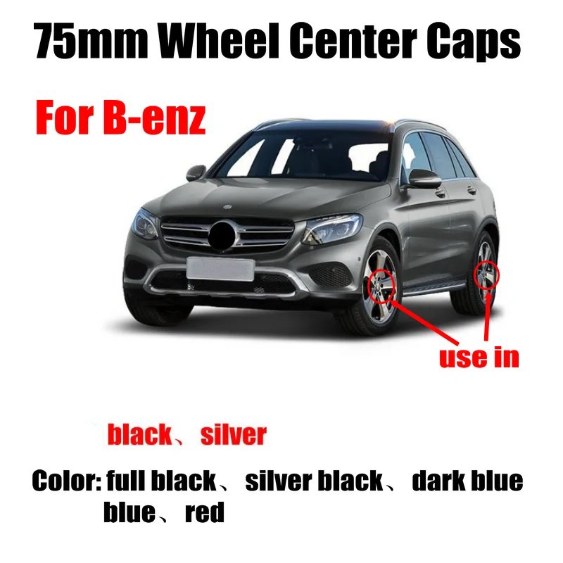 

20pcs 75mm Car Wheel Center Cover For GLE GLK SLK CLA CLK GLA GLC C S E ML GLK Class W203 W204 W205 W209 W210 W211 W212 Hub Caps