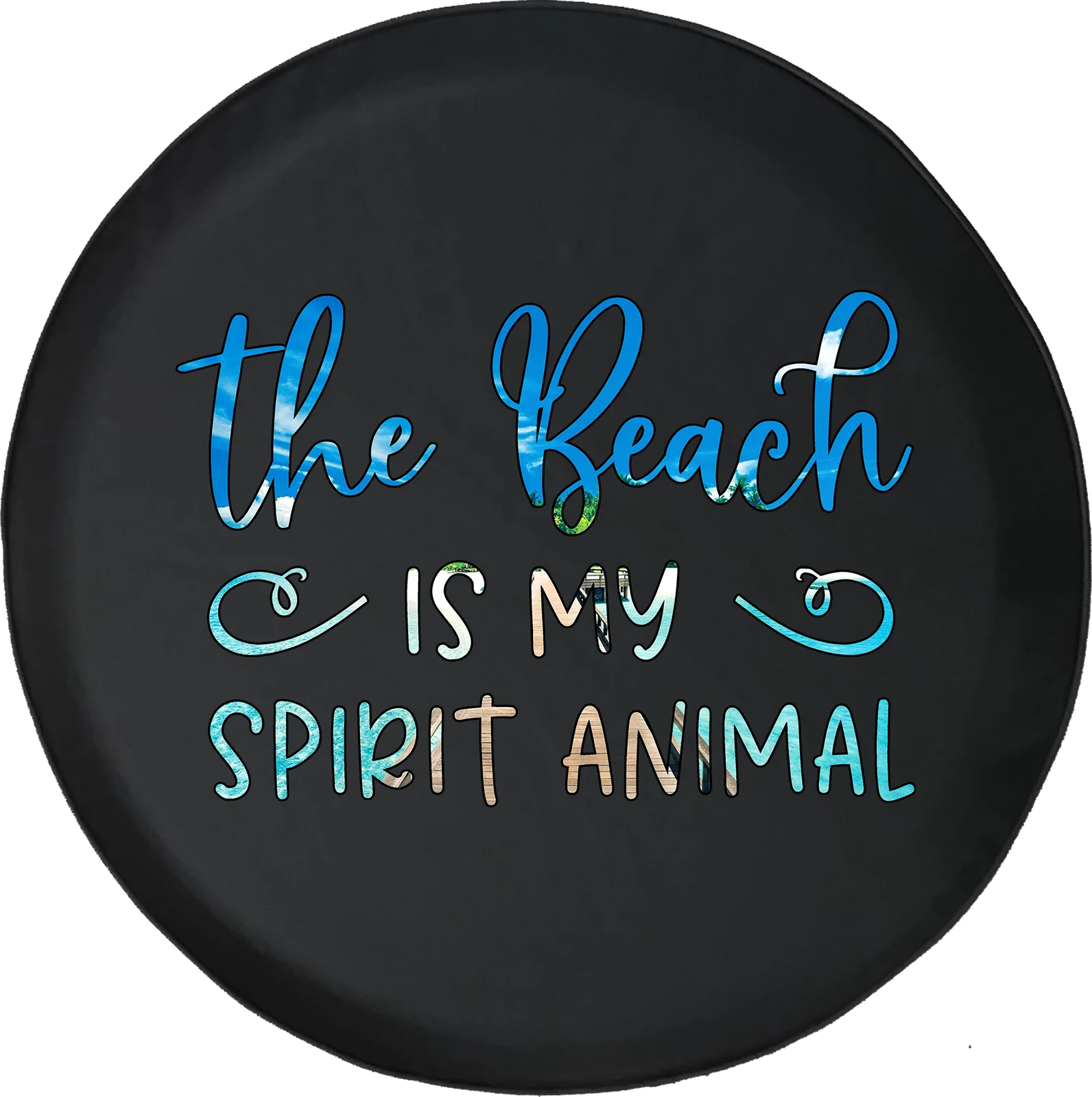 

Spare Tire Cover Beach Spirit Animal Sun Sand Water JK Accessories