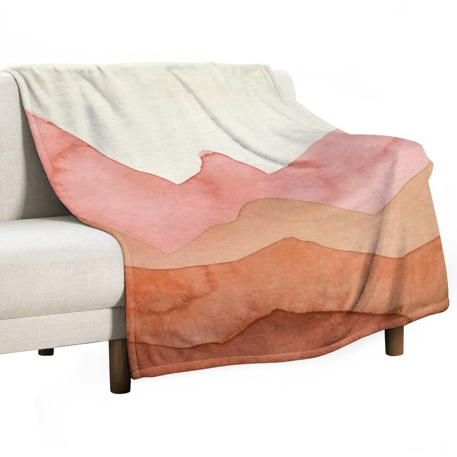 Горы в оранжевом коричневом цвете одеяло одеяла и