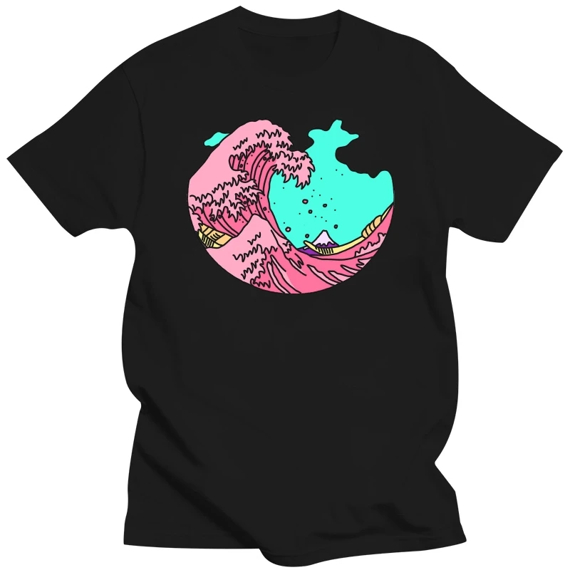 Футболка Waves Of The Sea Kawaii Pastel Grunge Great Wave Off Kanagawa эстетичная футболка 90-х годов