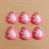 10pcs 17x21mm cute resin fruits pitaya cabochon flatback decoration crafts embellishments for scrapbooking diy accessories