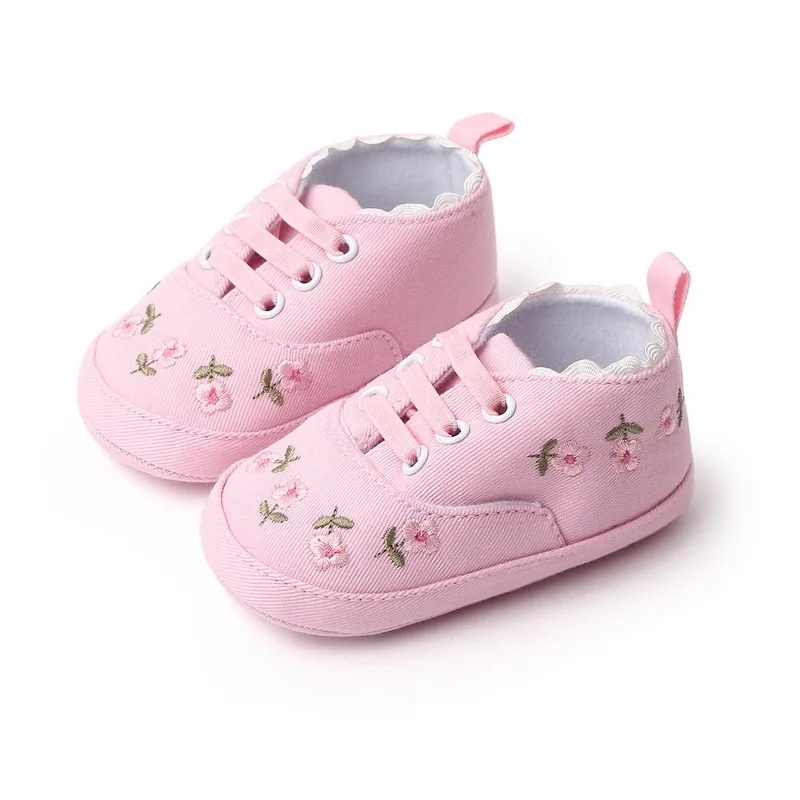 

Kruleepo новорожденные младенцы Цветочная вышивка первая обувь Дети Мальчики ранняя повседневная обувь все сезоны противоскользящая обувь