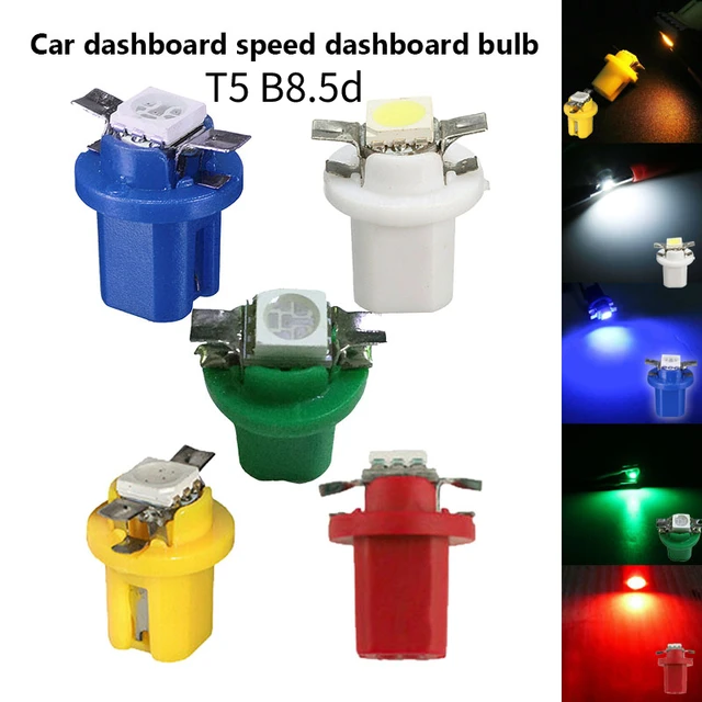 10pcs T5 B8.5d LED Car Lights Dashboard instrument Light Low Power 5050 SMD Automobile Dashboard Switch Lamp 12V 2
