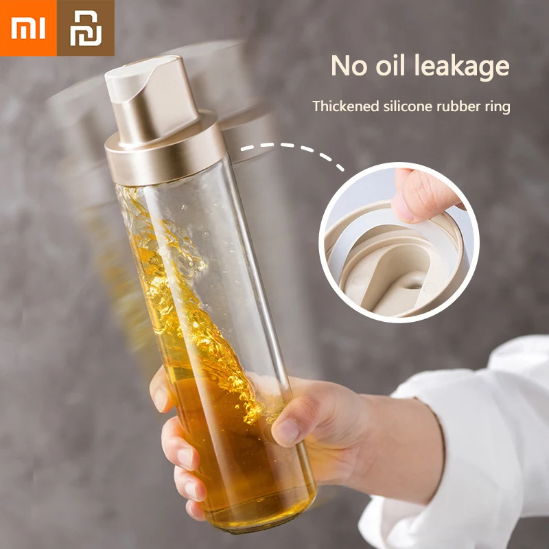 

Стеклянный масляный горшок Xiaomi Youpin, автоматическое открытие, закрытие, бутылка для масла, кухонная бытовая бутылка для приправ, гравитацион...